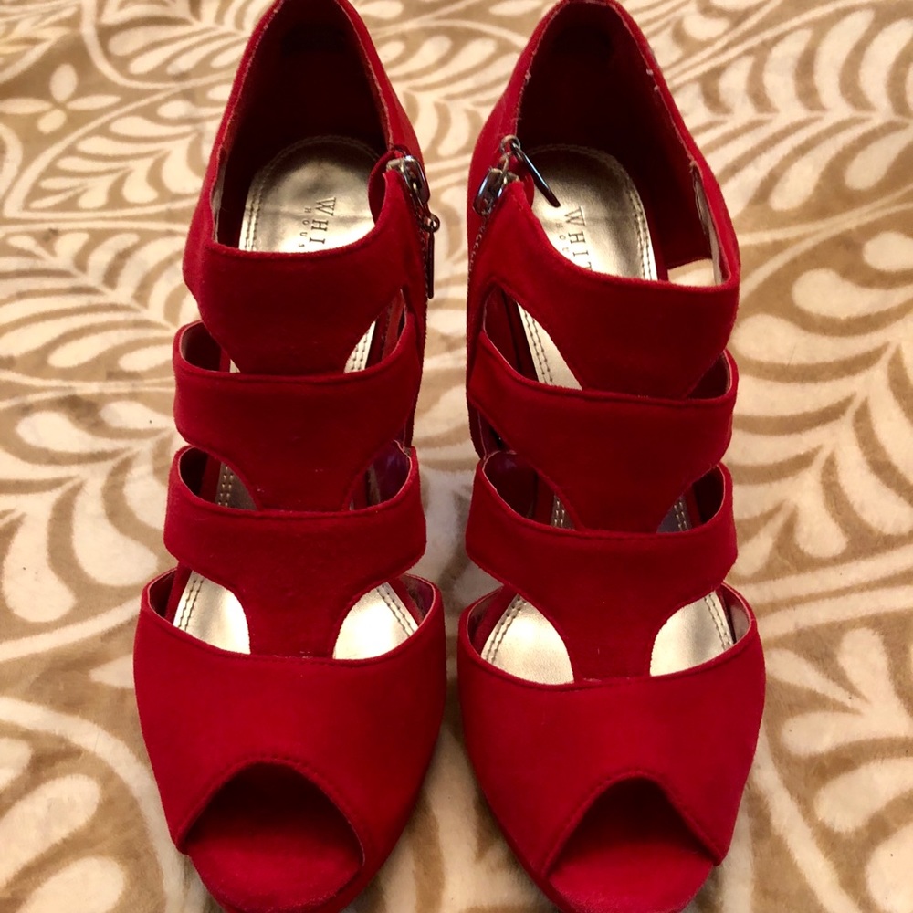 EUC White House/Black Market Platform Cage Heels